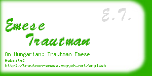 emese trautman business card